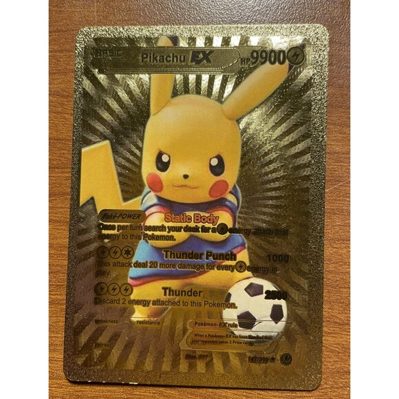 Pokemon | Toys | Pokemon Gold Foil Collectable Card Basic Pikachu Ex Hp990 Fan Art | Poshmark Pokemon | Toys | Pokemon Gold Foil Collectable Card Basic Pikachu Ex Hp990 Fan Art | Poshmark